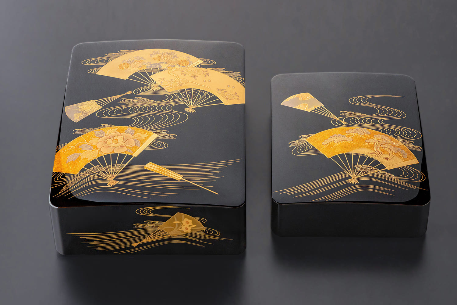 越前漆器重箱蒔絵